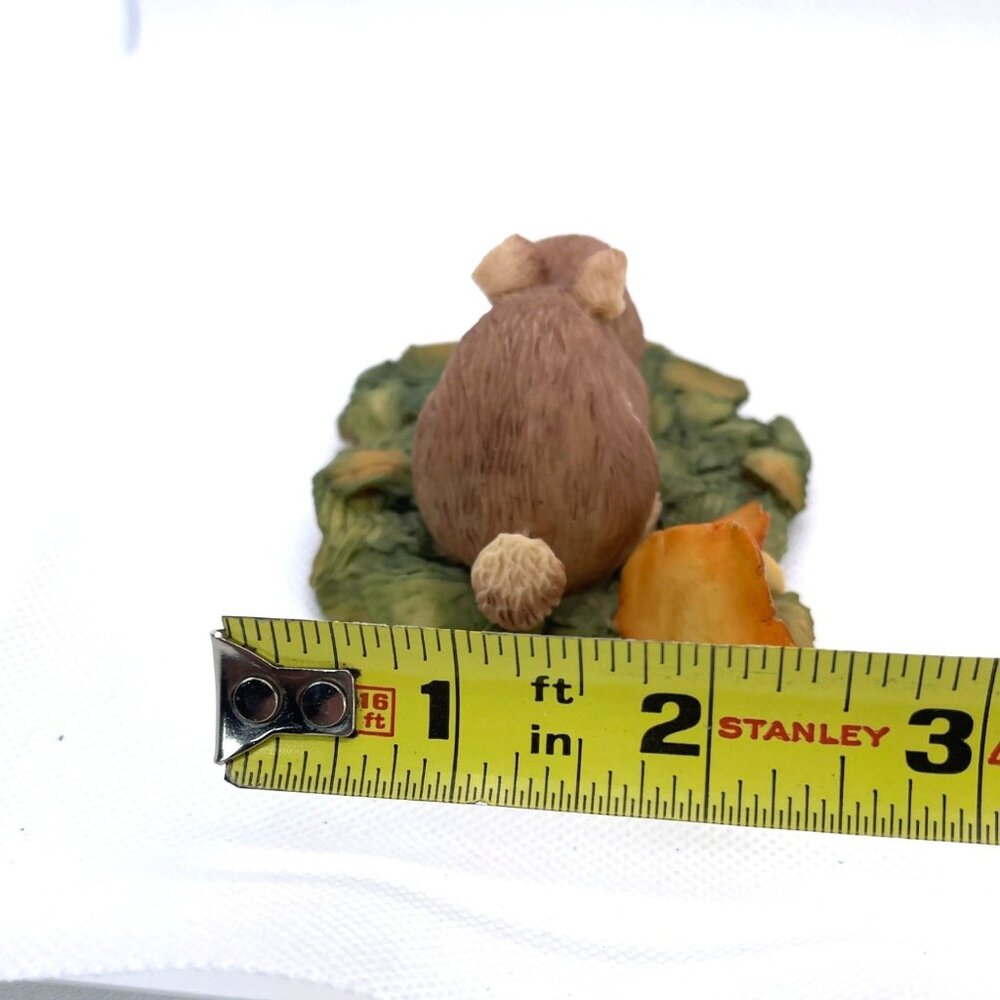VTG Hand Painted Brown Bunny Rabbit Baby Aynsley MasterCraft Green UK England - Picture 10 of 12